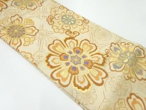 アンティーク　纐纈華紋模様織出し丸帯（材料）